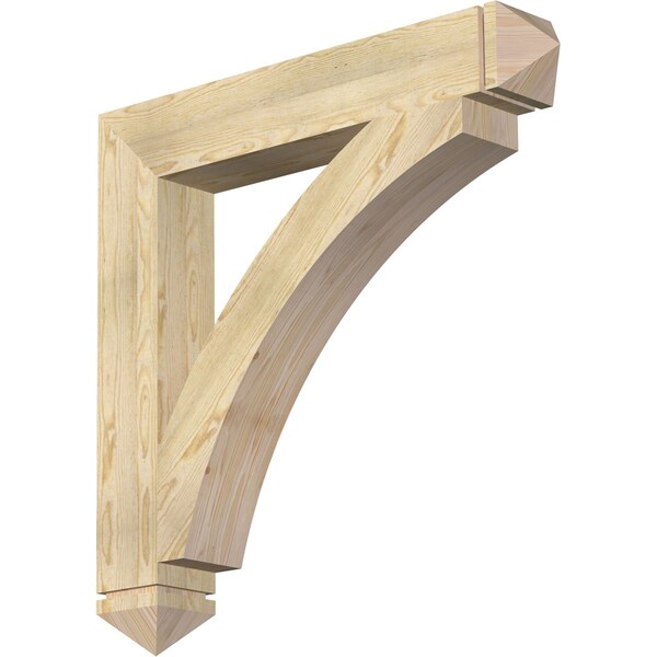 Ekena Millwork Thorton Arts & Crafts Rough Sawn Bracket, Douglas Fir, 6"W x 40"D x 40"H BKT06X40X40THR03RDF - main